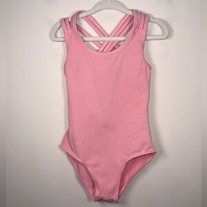 Little Girls' Pink Crisscross Back Gymnastic/ Dance Leotard Size 5T